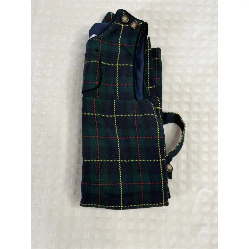 Busy Bees Sz 24 Mths Plaid Toddler Jumpsuit One Piece Bib Overalls Boutique